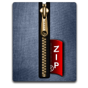 Blue Jeans Zip Gold Icon
